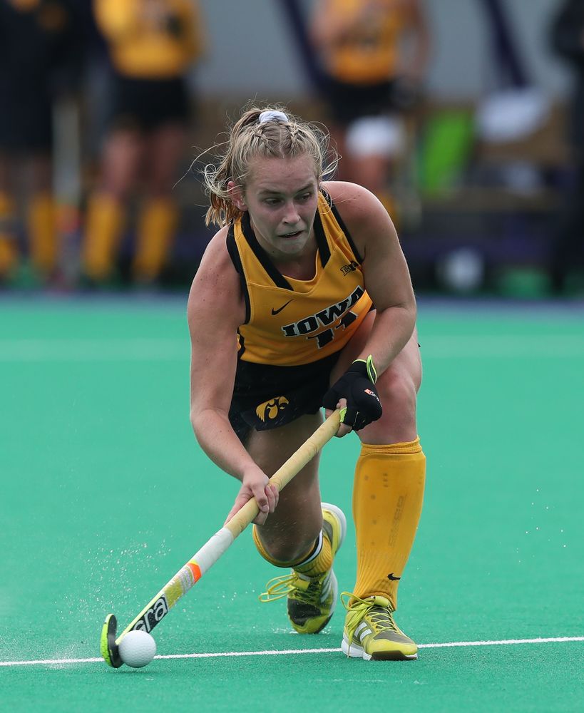 Iowa Hawkeyes Katie Birch (11) against the Michigan Wolverines in the semi-finals of the Big Ten Tournament Friday, November 2, 2018 at Lakeside Field on the campus of Northwestern University in Evanston, Ill. (Brian Ray/hawkeyesports.com)