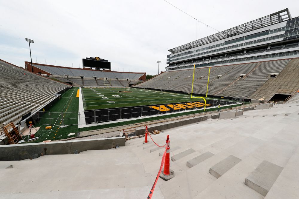 The view from the northeast corner of the lower bowl of the north end zone Wednesday, June 6, 2018 at Kinnick Stadium. (Brian Ray/hawkeyesports.com)