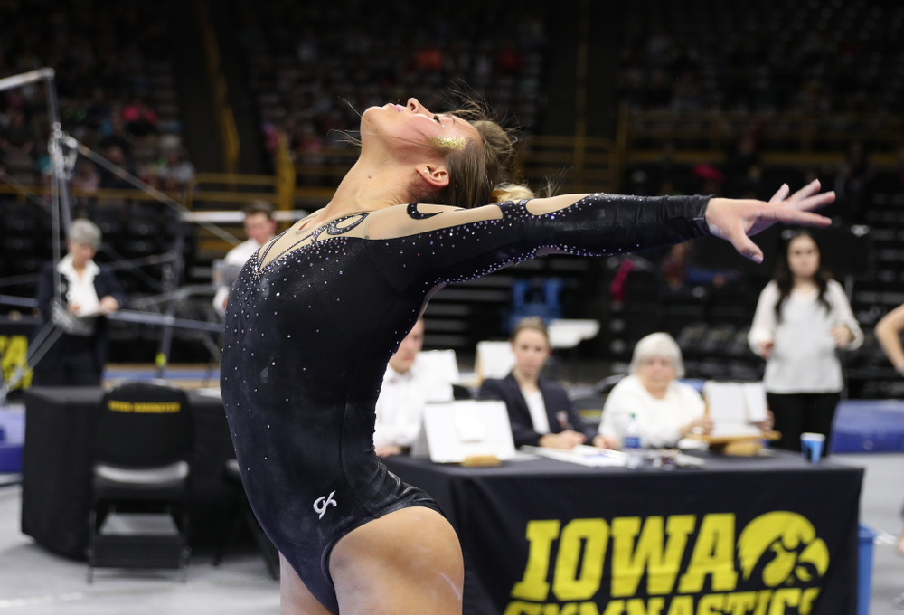 Iowa's Maddie Kampschroeder competes on the beam during their meet against Southeast Missouri State Friday, January 11, 2019 at Carver-Hawkeye Arena. (Brian Ray/hawkeyesports.com)
