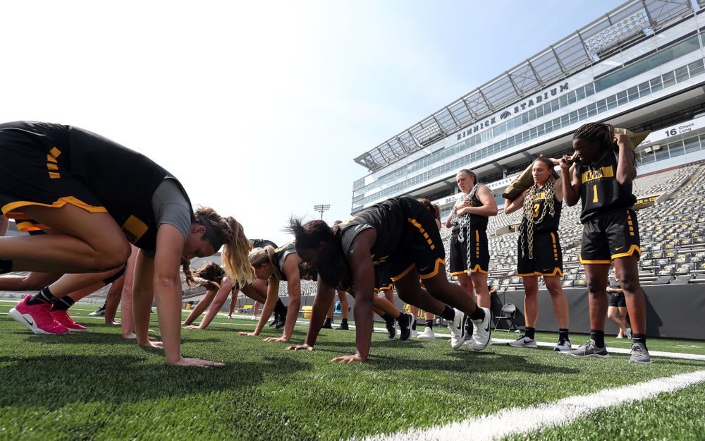 The Iowa WomenÕs Basketball Team participates in the The Program Tuesday, September 17, 2019 at Kinnick Stadium (Brian Ray/hawkeyesports.com)