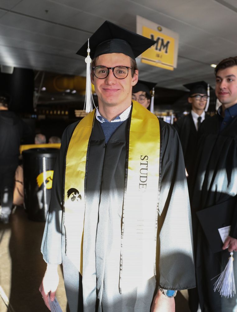 Iowa Swimming's Jerzy Twarowski during the Fall Commencement Ceremony Saturday, December 15, 2018 at Carver-Hawkeye Arena. (Brian Ray/hawkeyesports.com)