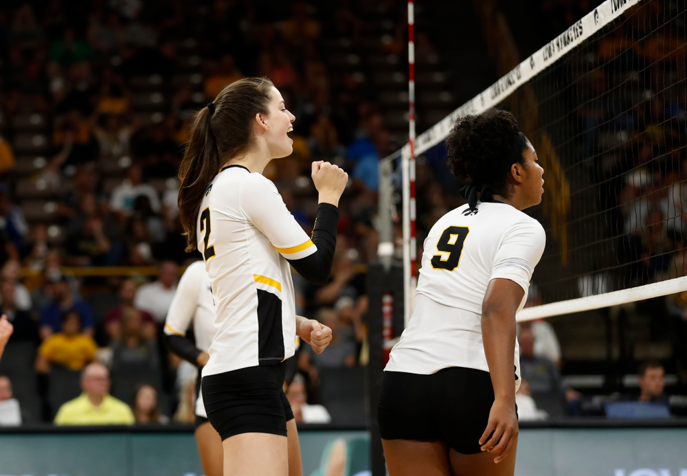 Iowa Hawkeyes setter Courtney Buzzerio (2) against Eastern Illinois Sunday, September 9, 2018 at Carver-Hawkeye Arena. (Brian Ray/hawkeyesports.com)