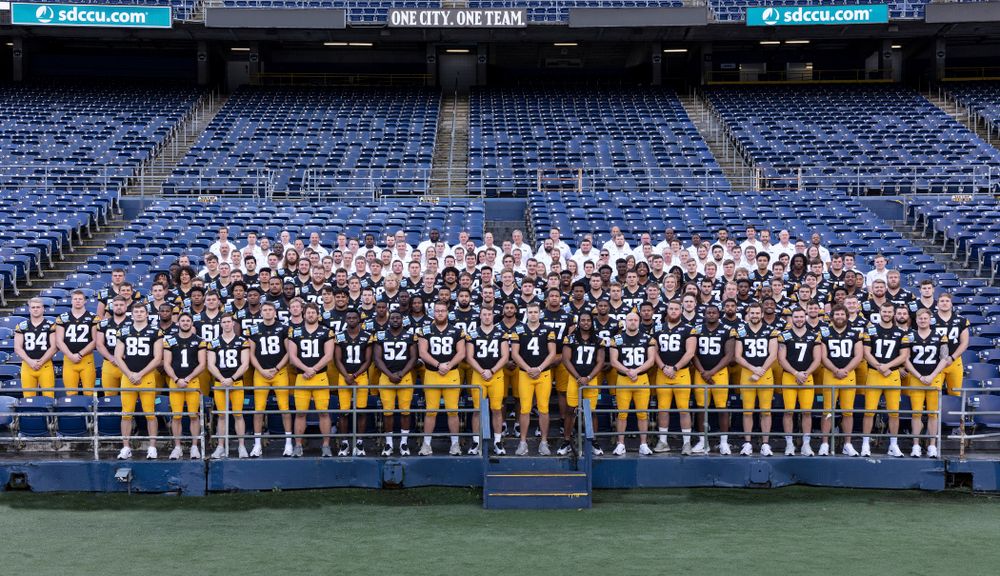 The 2019 Hawkeye Football Holiday Bowl Team Wednesday, December 25, 2019 at SDCCU Stadium in San Diego. (Brian Ray/hawkeyesports.com)
