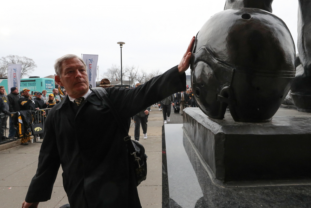 Iowa Hawkeyes head coach Kirk Ferentz before their game against the Nebraska Cornhuskers Friday, November 23, 2018 at Kinnick Stadium. (Brian Ray/hawkeyesports.com)