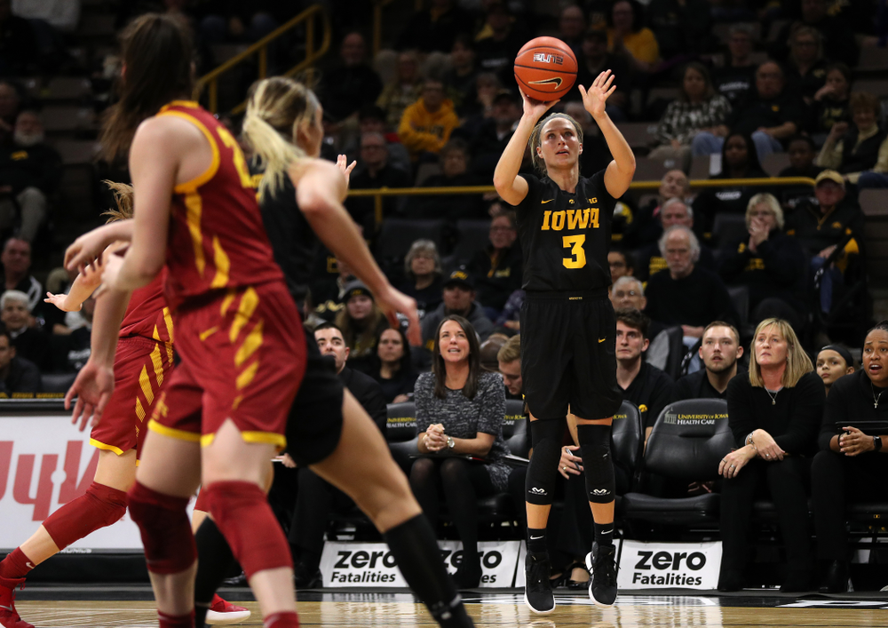 against the Iowa State Cyclones in the Iowa Corn Cy-Hawk Series Wednesday, December 5, 2018 at Carver-Hawkeye Arena. (Brian Ray/hawkeyesports.com)