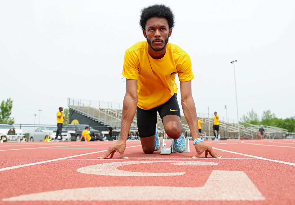 Iowa’s Mar’yea Harris at Francis X. Cretzmeyer Track in Iowa City on Friday, May 31, 2019. (Stephen Mally/hawkeyesports.com)