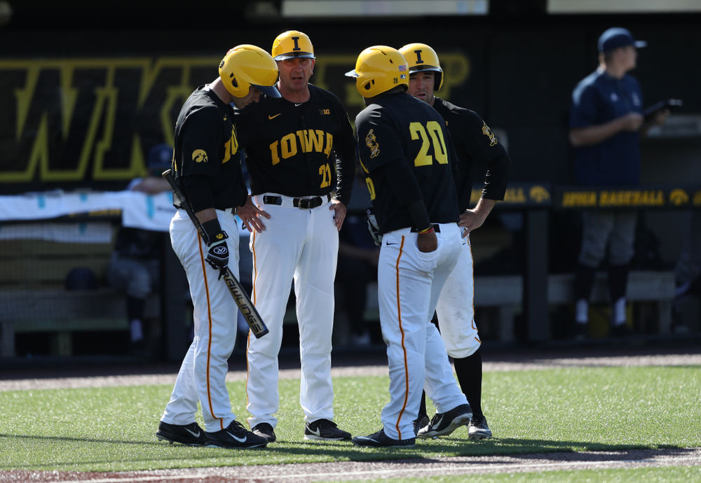 Iowa Hawkeyes head coach Rick Heller during game two against UC Irvine Saturday, May 4, 2019 at Duane Banks Field. (Brian Ray/hawkeyesports.com)