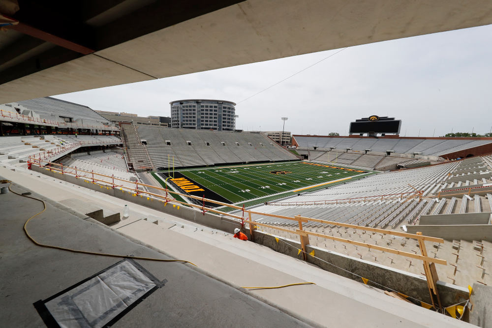 The view from the northwest corner of the club level of the north end zone Wednesday, June 6, 2018 at Kinnick Stadium. (Brian Ray/hawkeyesports.com)