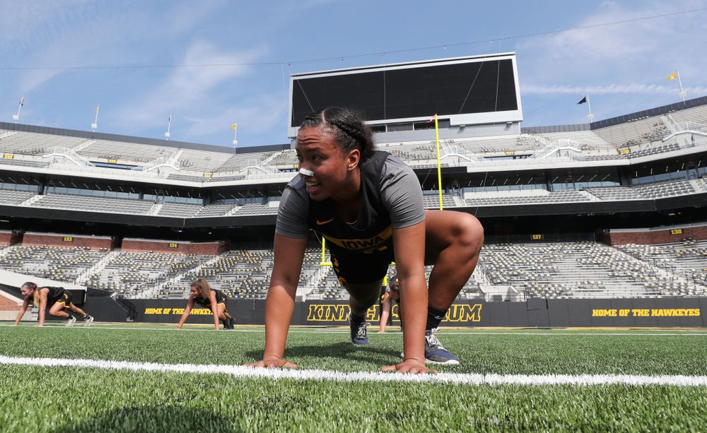 The Iowa WomenÕs Basketball Team participates in the The Program Tuesday, September 17, 2019 at Kinnick Stadium (Brian Ray/hawkeyesports.com)
