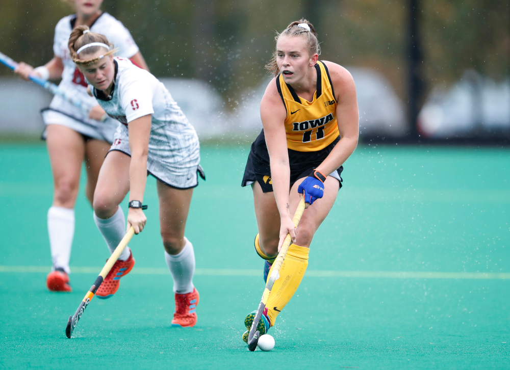 Iowa Hawkeyes Katie Birch (11) against Stanford Sunday, October 7, 2018 at Grant Field. (Brian Ray/hawkeyesports.com)