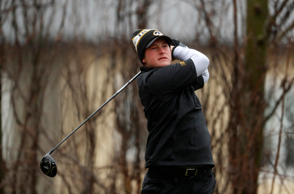 Iowa's Alex Schaake during day two of the 2018 Hawkeye Invitational Friday, April 13, 2018 at Finkbine Golf Course. (Brian Ray/hawkeyesports.com)