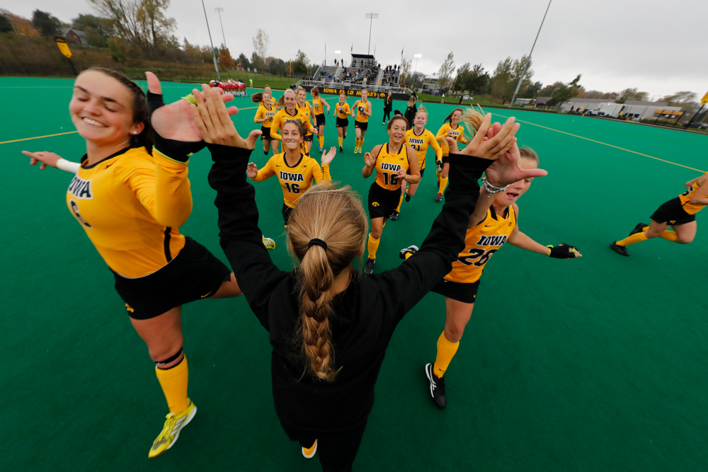 Iowa Hawkeyes Isabella Solaroli (16) and Mya Christopher (18) against Maryland Sunday, October 14, 2018 at Grant Field. (Brian Ray/hawkeyesports.com)