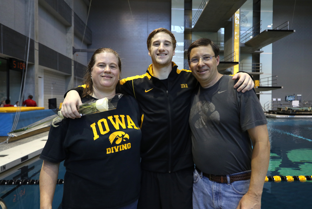 Will Brenner is introduced during senior day before a double dual against Wisconsin and Northwestern Saturday, January 19, 2019 at the Campus Recreation and Wellness Center. (Brian Ray/hawkeyesports.com)