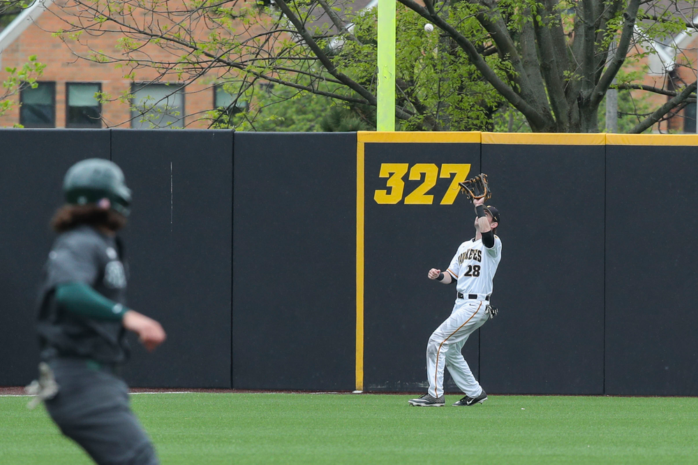 Iowa infielder Chris Whelan during baseball vs Michigan State game 3 at Duane Banks Field on Sunday, May 12, 2019. (Lily Smith/hawkeyesports.com)