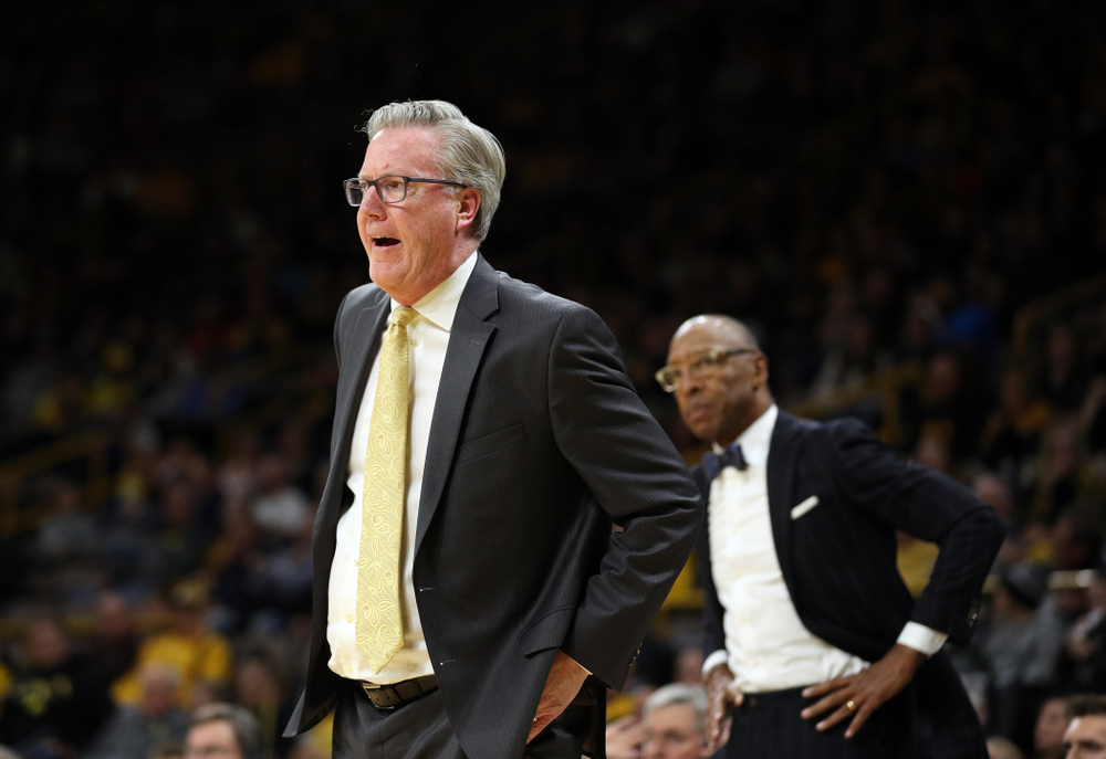 Iowa Hawkeyes head coach Fran McCaffery against Oral Roberts Friday, November 15, 2019 at Carver-Hawkeye Arena. (Brian Ray/hawkeyesports.com)