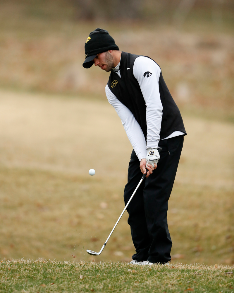 Iowa's Jack Simpson during day two of the 2018 Hawkeye Invitational Friday, April 13, 2018 at Finkbine Golf Course. (Brian Ray/hawkeyesports.com)