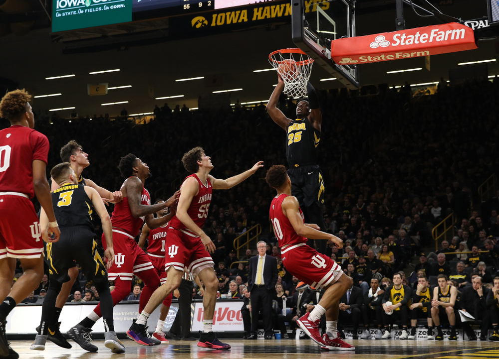 Iowa Hawkeyes forward Tyler Cook (25) against the Indiana Hoosiers Friday, February 22, 2019 at Carver-Hawkeye Arena. (Brian Ray/hawkeyesports.com)