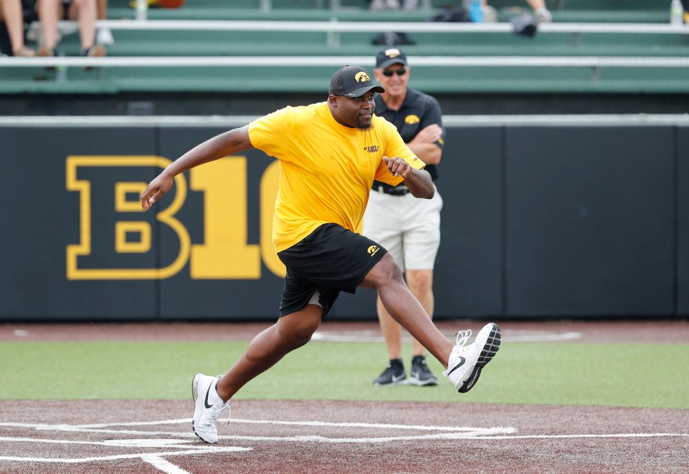 Football Director of Player Development Broderick Binns during the Iowa Student Athlete Kickoff Kickball game Sunday, August 19, 2018 at Duane Banks Field. (Brian Ray/hawkeyesports.com)