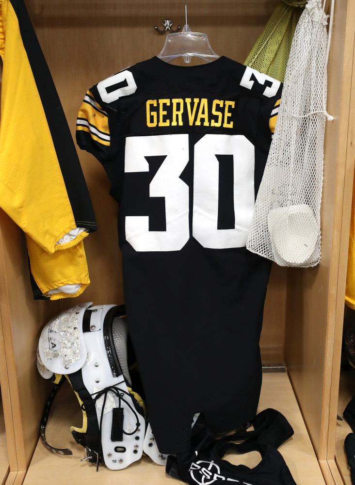 Iowa Hawkeyes defensive back Jake Gervase (30) before their game against the Nebraska Cornhuskers Friday, November 23, 2018 at Kinnick Stadium. (Brian Ray/hawkeyesports.com)