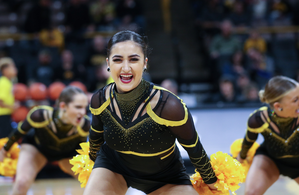 The Iowa Dance Team performs at halftime of the Iowa Hawkeyes game against North Florida Thursday, November 21, 2019 at Carver-Hawkeye Arena. (Brian Ray/hawkeyesports.com)