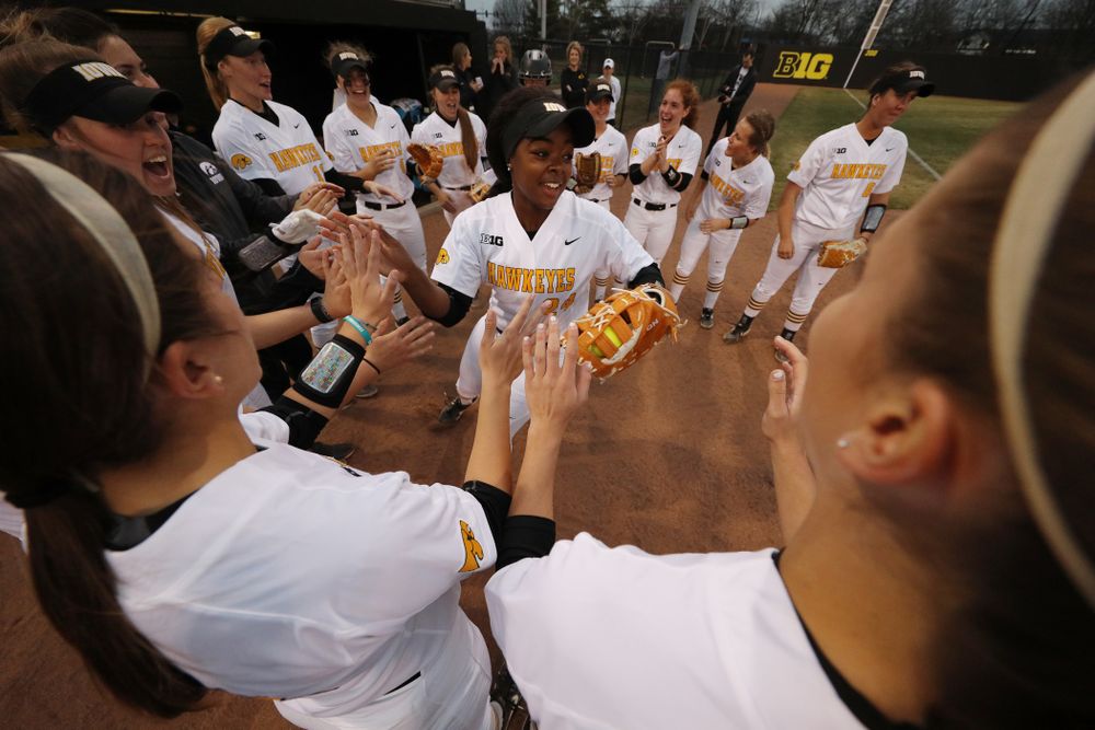 Iowa Hawkeyes DoniRae Mayhew (24) against Western Illinois Wednesday, March 27, 2019 at Pearl Field. (Brian Ray/hawkeyesports.com)