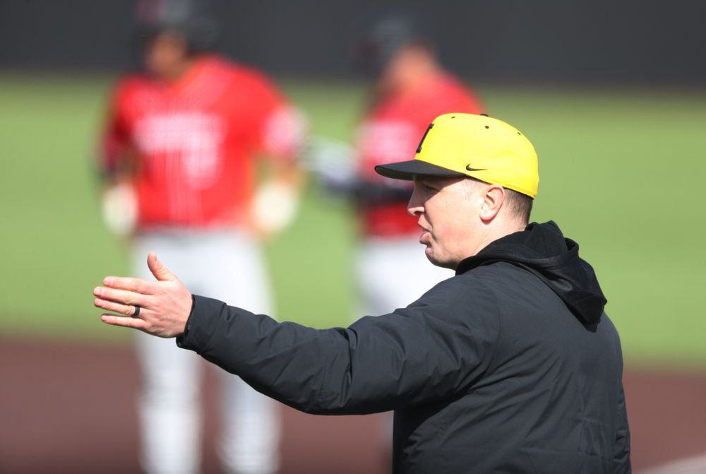 Volunteer Assistant Pitching Coach Tom Gorzelanny against California State Northridge Sunday, March 17, 2019 at Duane Banks Field. (Brian Ray/hawkeyesports.com)
