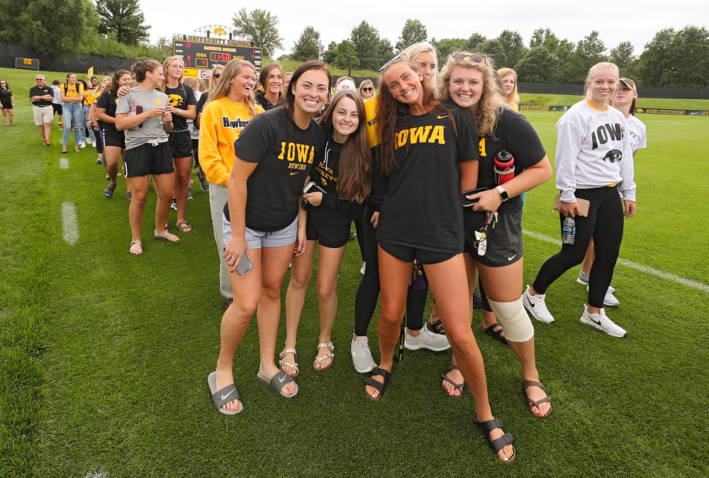 Student-athletes walk in the Parade of Champions during the Student-Athlete Kickoff at the Iowa Soccer Complex in Iowa City on Sunday, Aug 25, 2019. (Stephen Mally/hawkeyesports.com)