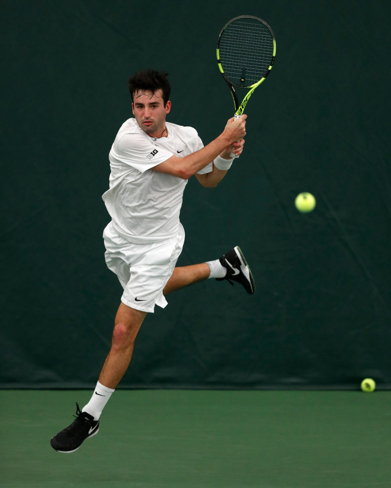 Josh Silverstein against Purdue Sunday, April 15, 2018 at the Hawkeye Tennis and Recreation Center. (Brian Ray/hawkeyesports.com)