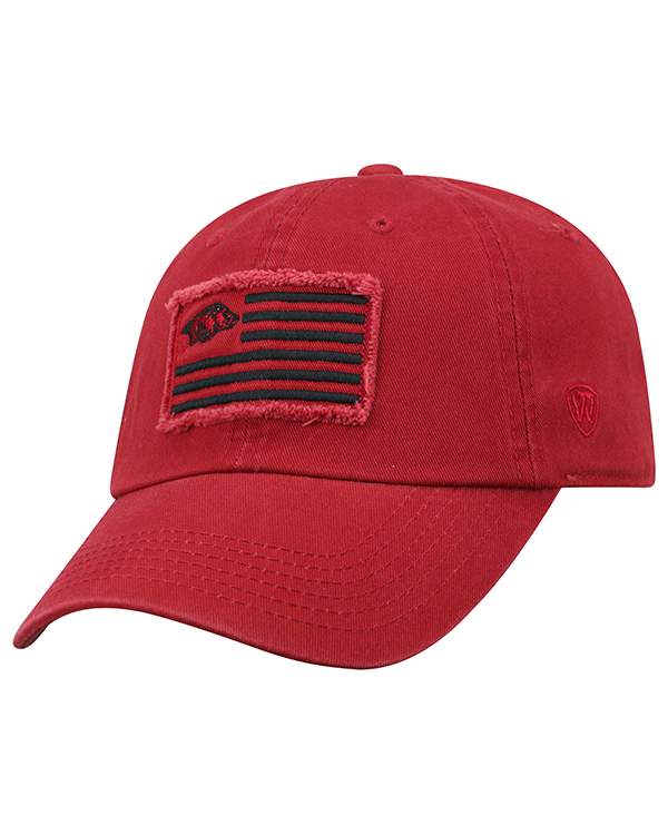 Arkansas Razorbacks Top Of The World American Flag Adjustable Hat Arkansas Razorbacks Store Shop University Of Arkansas Apparel Gear Gifts Clothing
