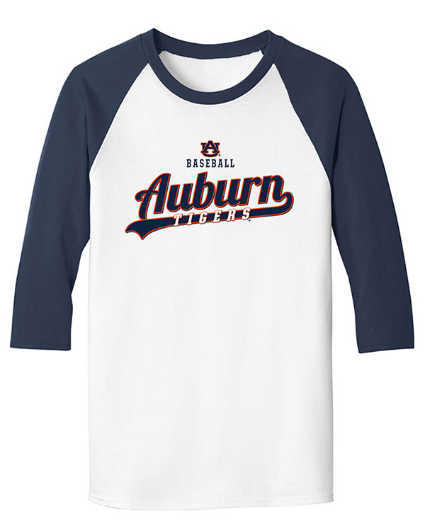 Auburn Tigers Weezabi Men S Baseball Swoosh Raglan T Shirt The