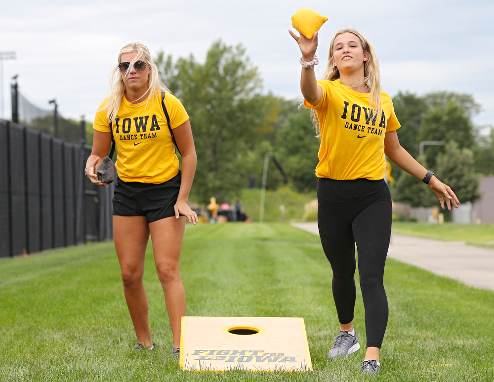 Student-athletes play bags during the Student-Athlete Kickoff outside the Karro Athletics Hall of Fame Building in Iowa City on Sunday, Aug 25, 2019. (Stephen Mally/hawkeyesports.com)