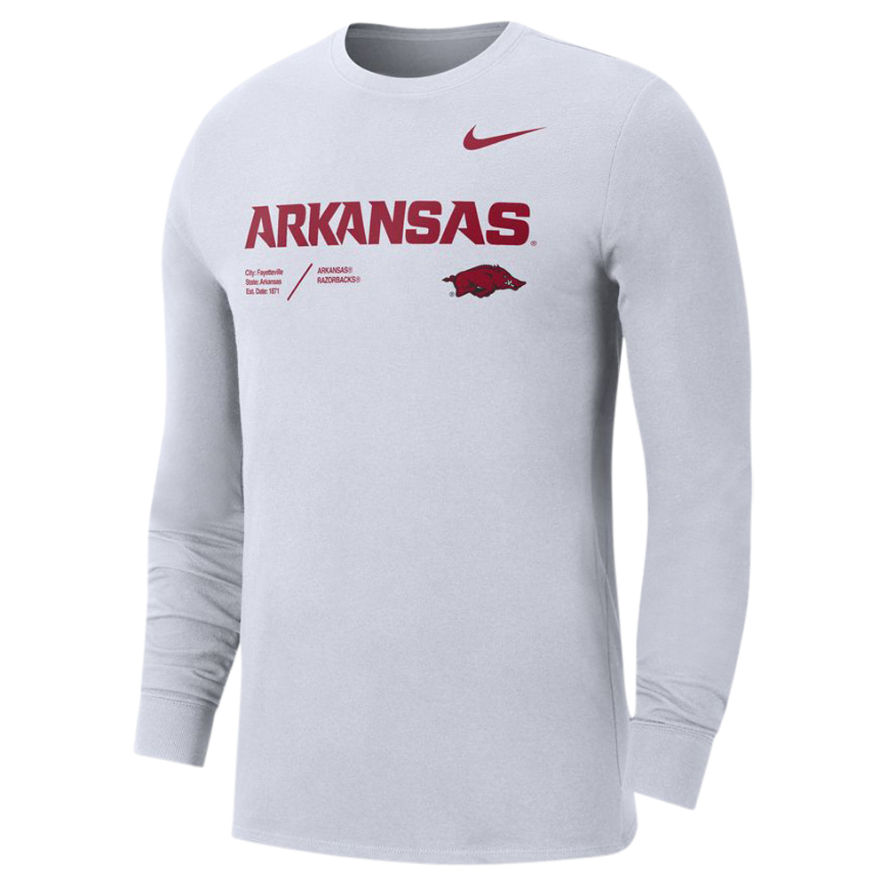 Arkansas Razorbacks Dri-Fit Cotton Team Long Sleeve T-Shirt - Arkansas Razorbacks Store - Shop University of Arkansas Apparel, Gear, Gifts, Clothing