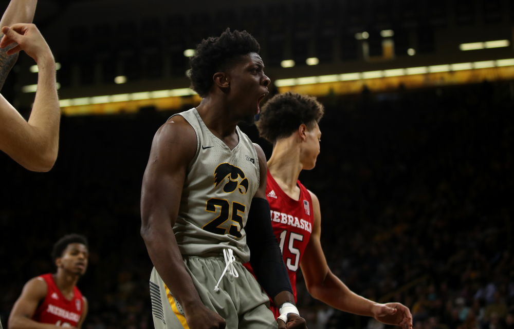 Iowa Hawkeyes forward Tyler Cook (25) against the Nebraska Cornhuskers Sunday, January 6, 2019 at Carver-Hawkeye Arena. (Brian Ray/hawkeyesports.com)