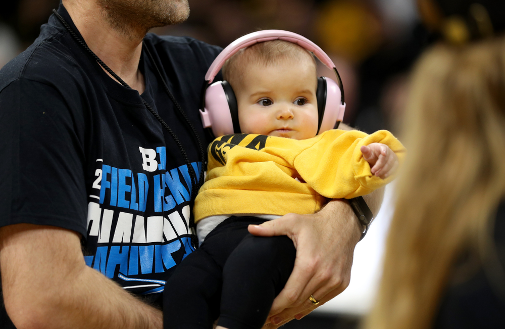 Assistant Coach Michael Boal and the Iowa Field Hockey team are recognized during the Iowa Hawkeyes game against the Ohio State Buckeyes Thursday, February 20, 2020 at Carver-Hawkeye Arena. (Brian Ray/hawkeyesports.com)