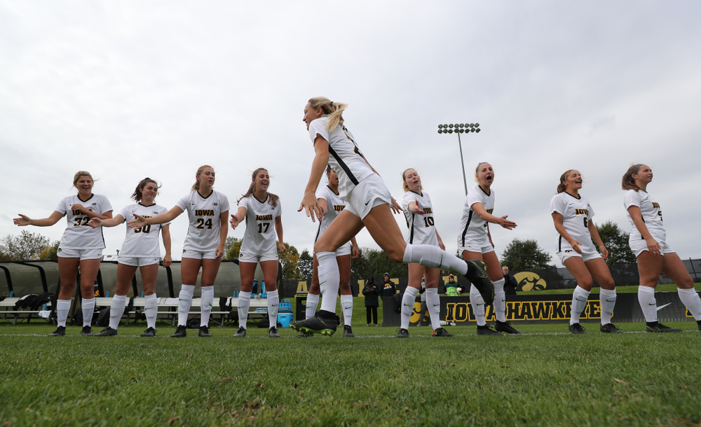 Iowa Hawkeyes midfielder Hailey Rydberg (2) against the Maryland Terrapins Sunday, October 13, 2019 on senior day. (Brian Ray/hawkeyesports.com)