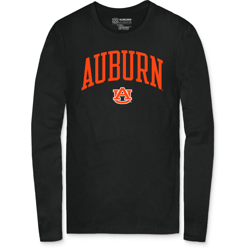 Auburn Tigers Logo Team Arch Cotton Long Sleeve T Shirt The Auburn Fan Shop Official Online Store Of The Auburn University Athletic Department