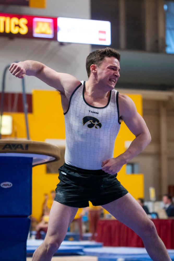 The Iowa Hawekeys against Minnesota and Penn State at the Maturi Pavilion Saturday, March 23, 2019 in Minneapolis, Minn. (C. Morgan Engel/Freelance)