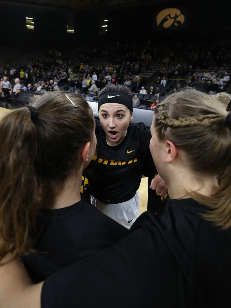 Iowa Hawkeyes forward Megan Gustafson (10) against Dakota Wesleyan University Tuesday, November 6, 2018 at Carver-Hawkeye Arena. (Brian Ray/hawkeyesports.com)