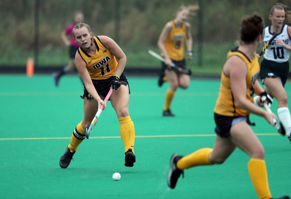 Iowa Hawkeyes Katie Birch (11) against the Michigan State Spartans Sunday, September 29, 2019 at Grant Field. (Brian Ray/hawkeyesports.com)
