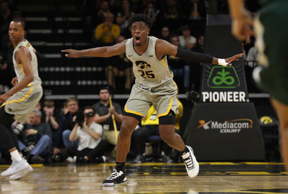 Iowa Hawkeyes forward Tyler Cook (25) against the Michigan State Spartans Thursday, January 24, 2019 at Carver-Hawkeye Arena. (Brian Ray/hawkeyesports.com)