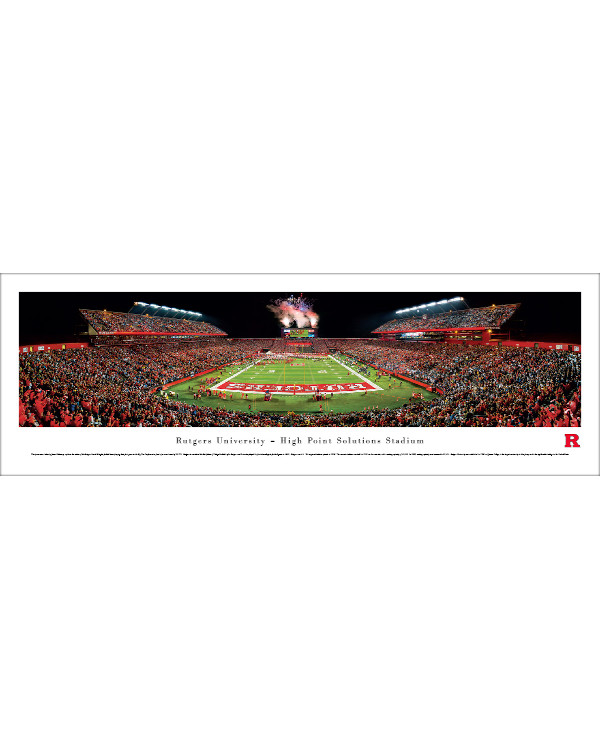 Rutgers Scarlet Knights Unframed 40 X 13 5 High Point Stadium