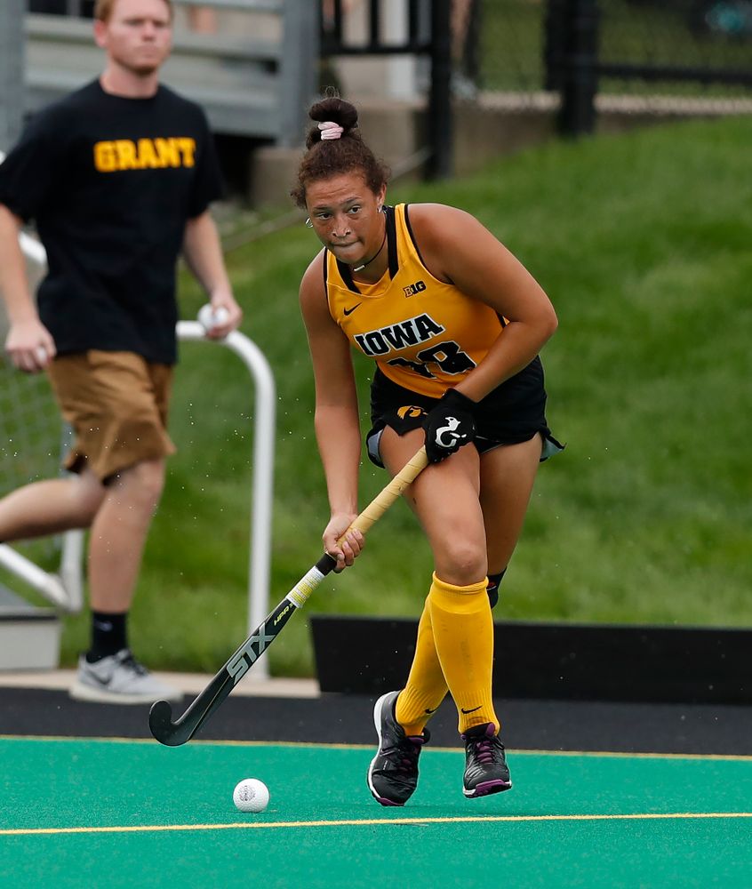 Iowa Hawkeyes Mya Christopher (18) against Ball State Sunday, September 2, 2018 at Grant Field. (Brian Ray/hawkeyesports.com)