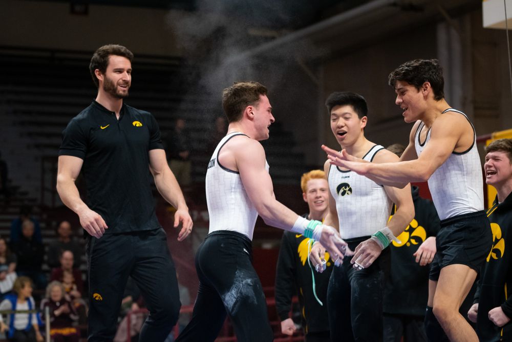 The Iowa Hawekeys against Minnesota and Penn State at the Maturi Pavilion Saturday, March 23, 2019 in Minneapolis, Minn. (C. Morgan Engel/Freelance)