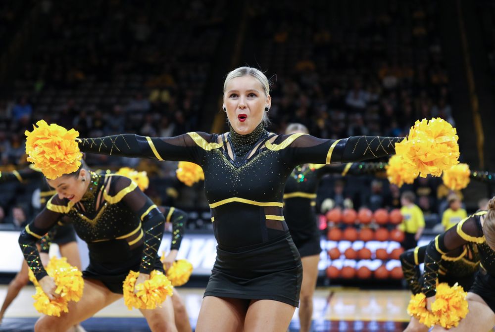 The Iowa Dance Team performs at halftime of the Iowa Hawkeyes game against North Florida Thursday, November 21, 2019 at Carver-Hawkeye Arena. (Brian Ray/hawkeyesports.com)