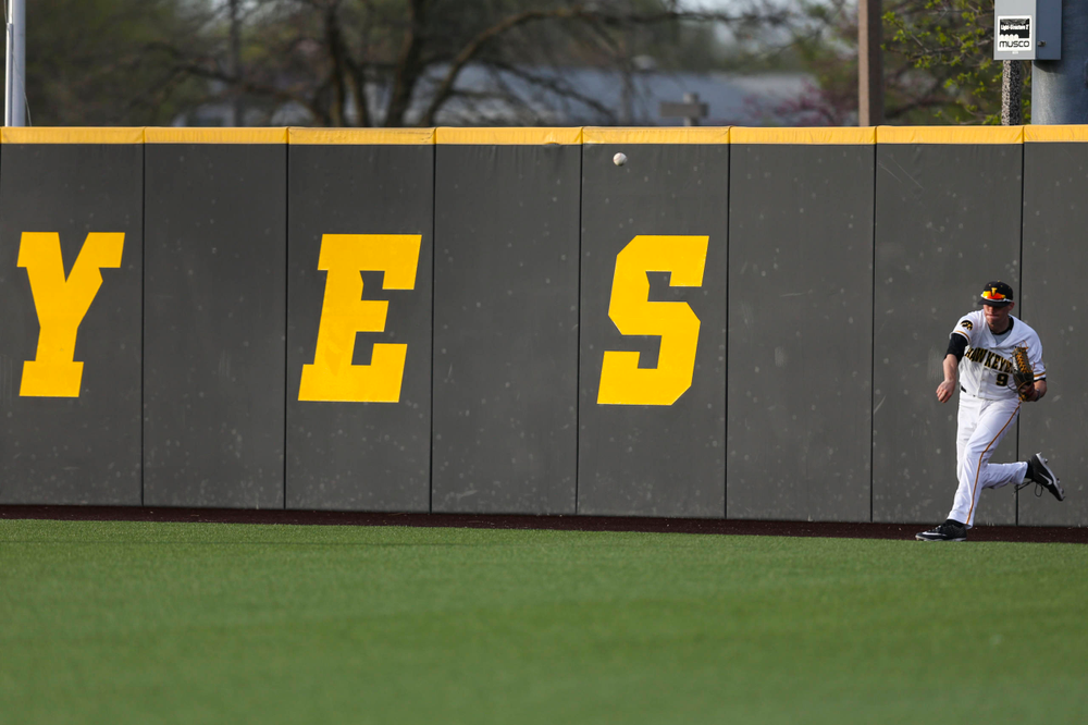 Iowa outfielder Ben Norman at baseball vs Milwaukee on Tuesday, April 23, 2019 at Duane Banks Field. (Lily Smith/hawkeyesports.com)