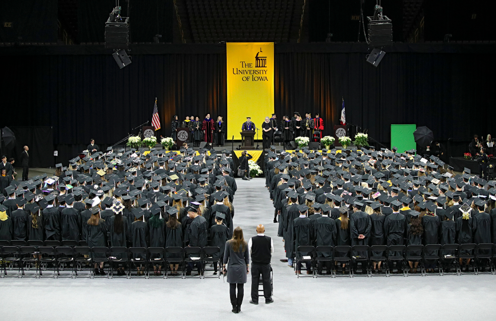 The College of Liberal Arts and Sciences and University College Fall 2019 Commencement ceremony at Carver-Hawkeye Arena in Iowa City on Saturday, December 21, 2019. (Stephen Mally/hawkeyesports.com)