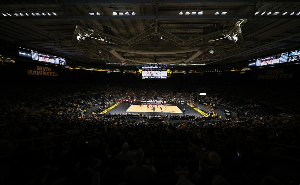 The Iowa Hawkeyes against the Iowa State Cyclones Saturday, September 21, 2019 at Carver-Hawkeye Arena. (Brian Ray/hawkeyesports.com)