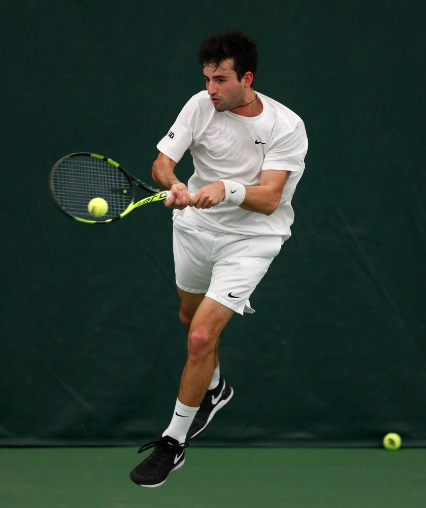 Josh Silverstein against Purdue Sunday, April 15, 2018 at the Hawkeye Tennis and Recreation Center. (Brian Ray/hawkeyesports.com)