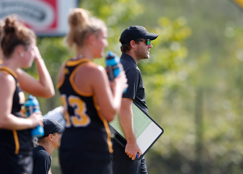 Iowa Hawkeyes assistant coach Michael Boal against Dartmouth Friday, August 31, 2018 at Grant Field. (Brian Ray/hawkeyesports.com)