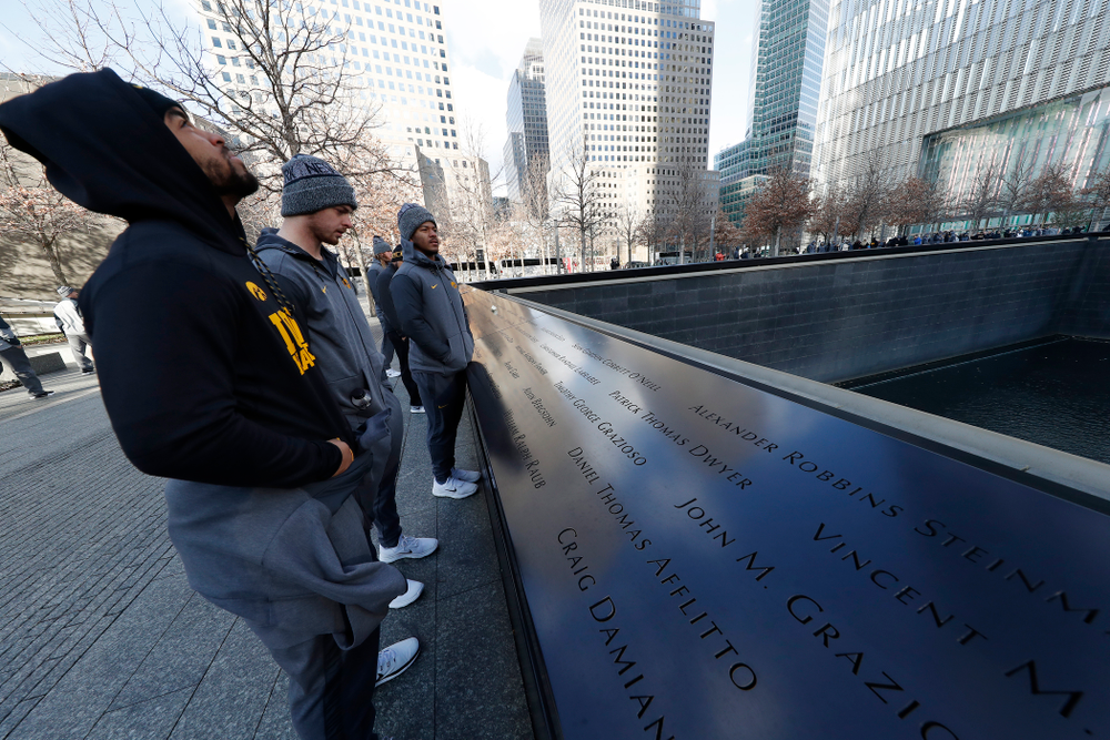The Iowa Hawkeyes visit the observation deck of the One World Trade Center and the 9/11 Memorial and Museum.